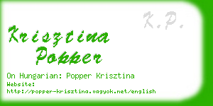 krisztina popper business card